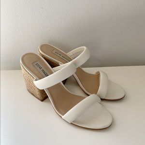 Steve Madden Marcella White Slide Heel Sandal